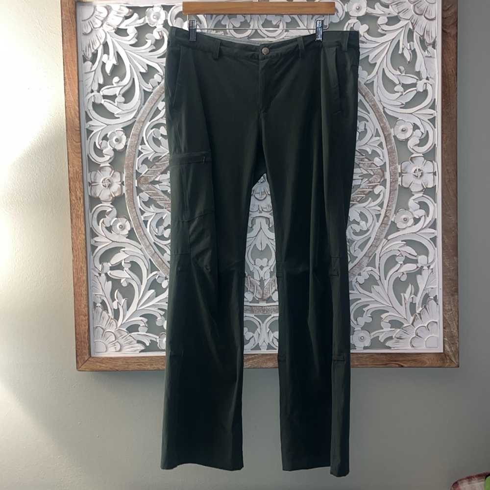 REI Women's Petite Hiking /Traveling Pants in Asphalt Grey Convertible sz14 EUC
